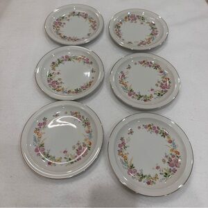 Floral Porcelain Plates Set